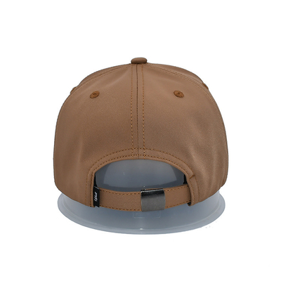 Stijlvolle zes-paneel honkbalpet met gebogen visor en stof-matching stitching polyester en handdoek borduur logo