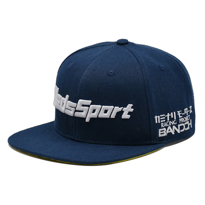 De katoenen Vlakke 3D Geborduurde Snapback Hoeden van Bill Gorras voor Mensen