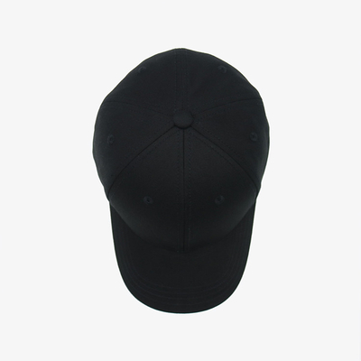 Profiel gestructureerd 6-paneel honkbalpet met gebogen visor en geborduurd logo