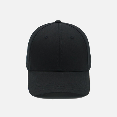 Profiel gestructureerd 6-paneel honkbalpet met gebogen visor en geborduurd logo