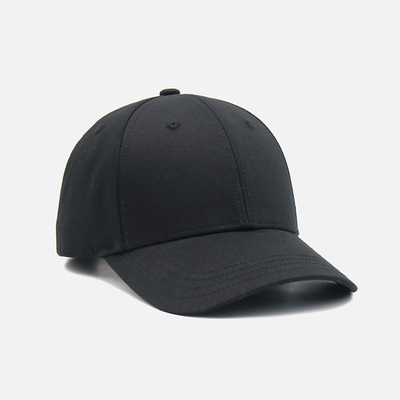 Profiel gestructureerd 6-paneel honkbalpet met gebogen visor en geborduurd logo