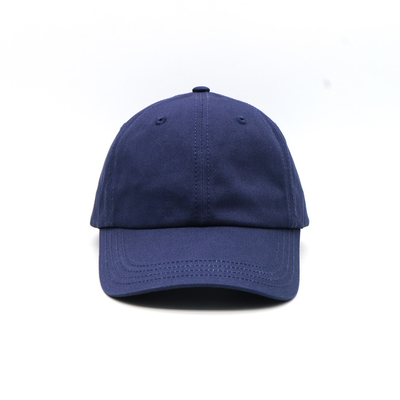 Gekrompen visor 6 panel honkbalpet met geborduurd logo overeenkomend hecht en versterkte naden