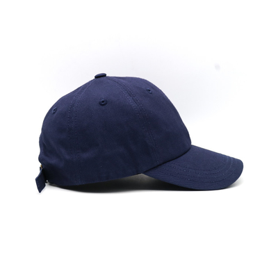 Gekrompen visor 6 panel honkbalpet met geborduurd logo overeenkomend hecht en versterkte naden