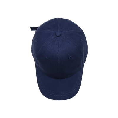 Gekrompen visor 6 panel honkbalpet met geborduurd logo overeenkomend hecht en versterkte naden