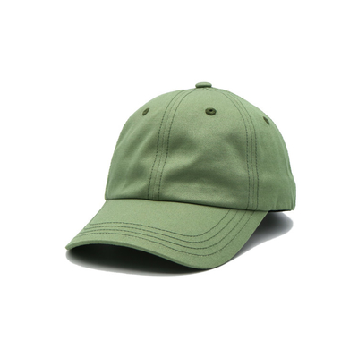 Kleur aanpassen Onstructureerde voorpaneel Katoen Baseball Cap Met Stof Matched Stiksels