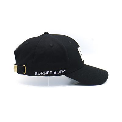 Verstelbaar bandprofiel 6 Panel Baseball Cap met gebogen visor en versterkte naden
