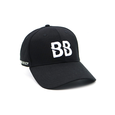 Verstelbaar bandprofiel 6 Panel Baseball Cap met gebogen visor en versterkte naden