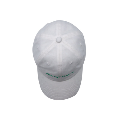 Geborduurde logo 6 panel honkbalpet met verstelbare riem en katoenen stof