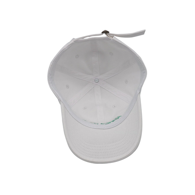 Geborduurde logo 6 panel honkbalpet met verstelbare riem en katoenen stof