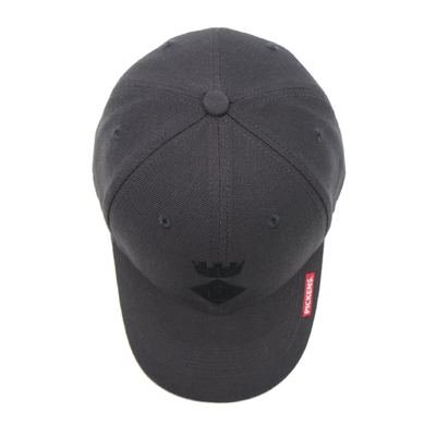 Aanpassen katoen 6 panel honkbal pet met gestructureerde vorm met borduur logo