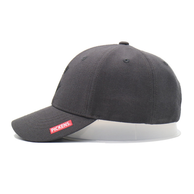 Aanpassen katoen 6 panel honkbal pet met gestructureerde vorm met borduur logo