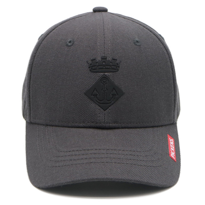 Aanpassen katoen 6 panel honkbal pet met gestructureerde vorm met borduur logo