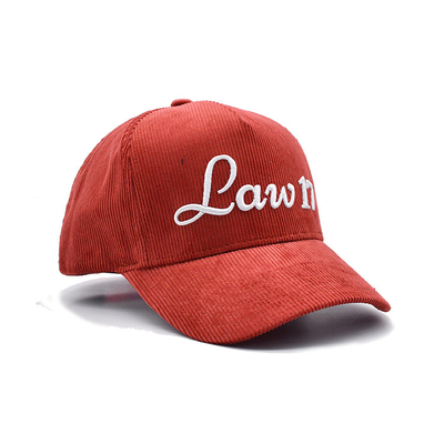 Verstelbare band 5 panel honkbalkap met versterkte naden en gebogen visor