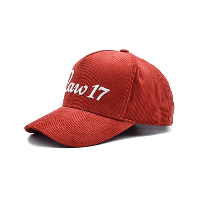Verstelbare band 5 panel honkbalkap met versterkte naden en gebogen visor