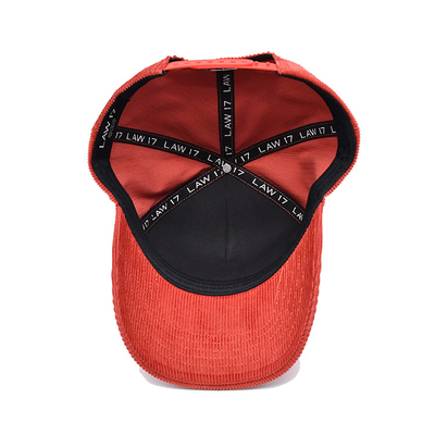 Verstelbare band 5 panel honkbalkap met versterkte naden en gebogen visor