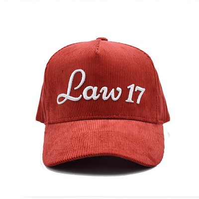 Verstelbare band 5 panel honkbalkap met versterkte naden en gebogen visor