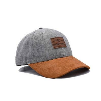 Suede 6 Panel Baseball Cap Met Kleuren Matching Naadjes En Versterkte Naadjes