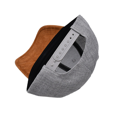 Suede 6 Panel Baseball Cap Met Kleuren Matching Naadjes En Versterkte Naadjes