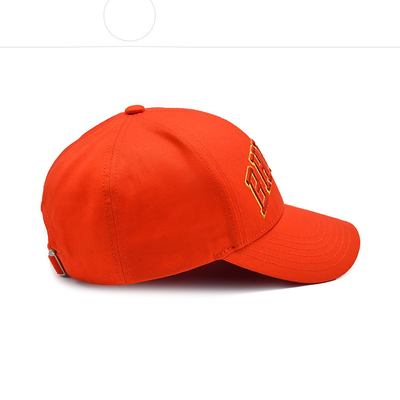 Gepersonaliseerde katoenen honkbalpet met geborduurd logo gebogen visor verstelbare sluiting