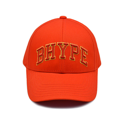 Gepersonaliseerde katoenen honkbalpet met geborduurd logo gebogen visor verstelbare sluiting