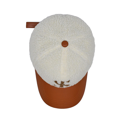 Stijlvolle katoenen honkbalpet met kleurmatching hechtingen / profiel kroon Polar Fleece