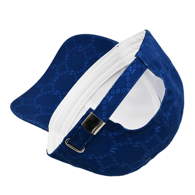Aangepaste Jacquard caps met gebogen visor en verstelbare riem met geborduurde oogleden die overeenkomen met de stofkleur