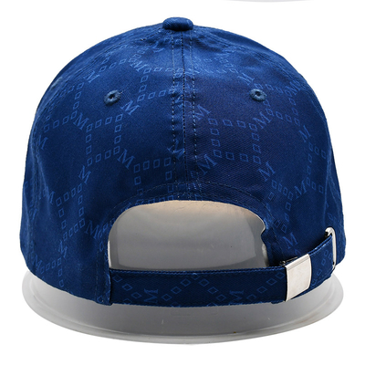 Aangepaste Jacquard caps met gebogen visor en verstelbare riem met geborduurde oogleden die overeenkomen met de stofkleur