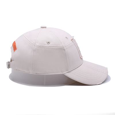 Custom Full Seasons Baseball Cap Factory Witte Baseball Cap met gedetailleerd vakmanschap
