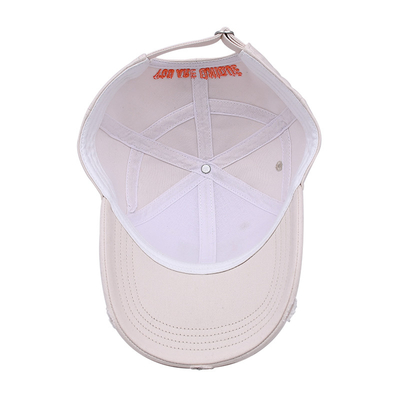 Custom Full Seasons Baseball Cap Factory Witte Baseball Cap met gedetailleerd vakmanschap