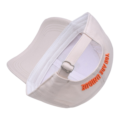 Custom Full Seasons Baseball Cap Factory Witte Baseball Cap met gedetailleerd vakmanschap