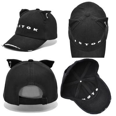 Boog visor 6 Panel Baseball Cap Aanpassen van uw stijl met katoen met nood