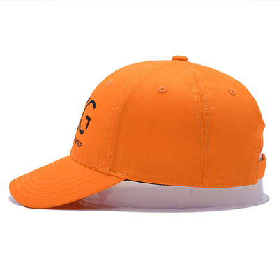 Structured Front Panel Six-Panel Baseball Cap Cotton Stof met geborduurd logo