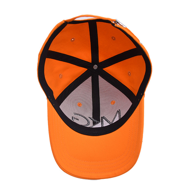 Structured Front Panel Six-Panel Baseball Cap Cotton Stof met geborduurd logo