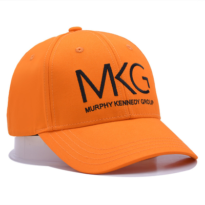 Structured Front Panel Six-Panel Baseball Cap Cotton Stof met geborduurd logo