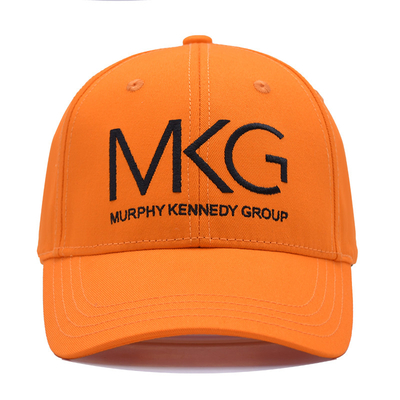 Structured Front Panel Six-Panel Baseball Cap Cotton Stof met geborduurd logo