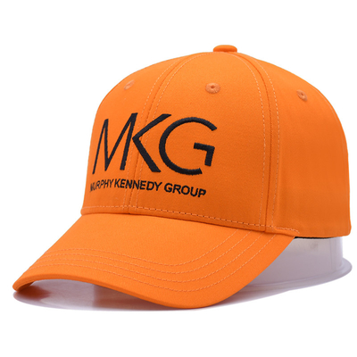Structured Front Panel Six-Panel Baseball Cap Cotton Stof met geborduurd logo