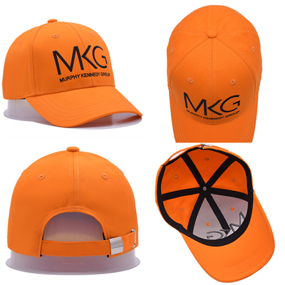 Structured Front Panel Six-Panel Baseball Cap Cotton Stof met geborduurd logo