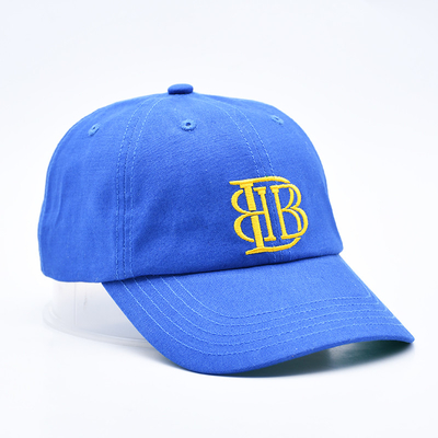 Gepersonaliseerd geborduurd logo ongestructureerd 6-paneel honkbalpet met gebogen visor