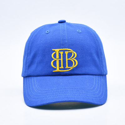 Gepersonaliseerd geborduurd logo ongestructureerd 6-paneel honkbalpet met gebogen visor