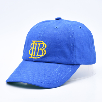 Gepersonaliseerd geborduurd logo ongestructureerd 6-paneel honkbalpet met gebogen visor