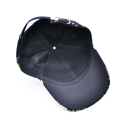 Gepersonaliseerde schermdruk Logo Onstructuur 6 Panel Baseball Cap Met gebogen visor
