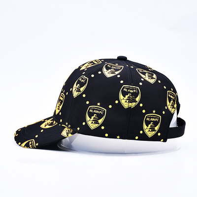 Gepersonaliseerde schermdruk Logo Onstructuur 6 Panel Baseball Cap Met gebogen visor