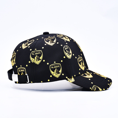Gepersonaliseerde schermdruk Logo Onstructuur 6 Panel Baseball Cap Met gebogen visor