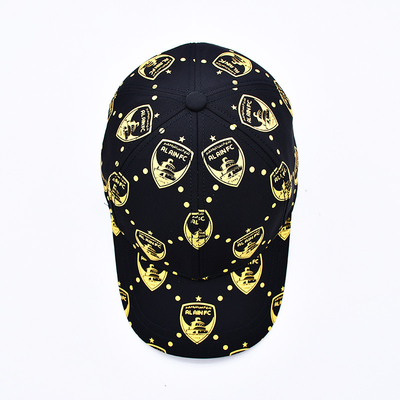 Gepersonaliseerde schermdruk Logo Onstructuur 6 Panel Baseball Cap Met gebogen visor