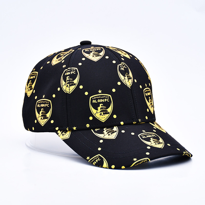 Gepersonaliseerde schermdruk Logo Onstructuur 6 Panel Baseball Cap Met gebogen visor