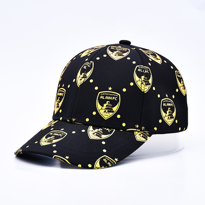 Gepersonaliseerde schermdruk Logo Onstructuur 6 Panel Baseball Cap Met gebogen visor