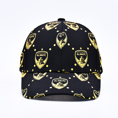 Gepersonaliseerde schermdruk Logo Onstructuur 6 Panel Baseball Cap Met gebogen visor