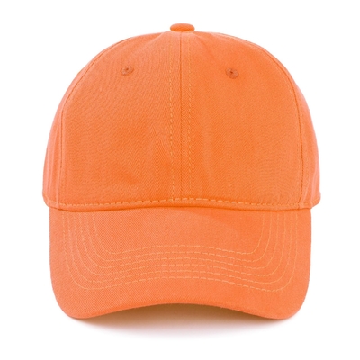 Groothandel 6 Panels gebogen Baseball Cap Unisex Orange Sprot hoeden