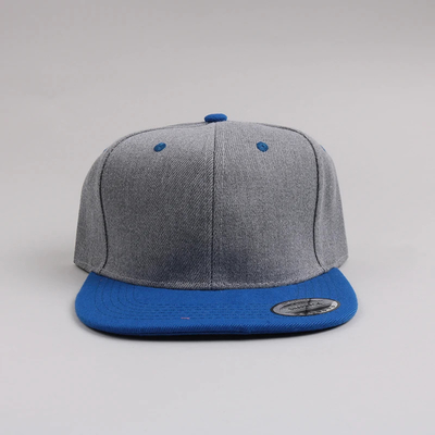 Nieuwe volwassenen 6 paneel snapback cap Custom twee-ton platte rand snapback cap