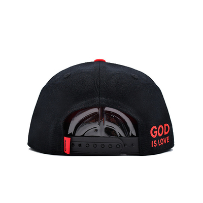 Snapback hoed in verstelbare maten met 3D geborduurd logo en binnenste tape printing Woven Label